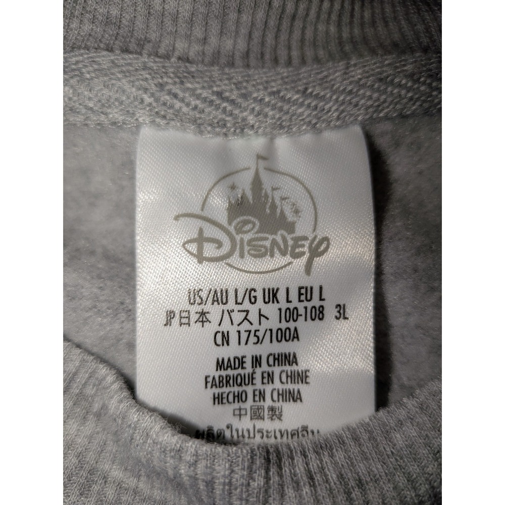 Disney Minnie Mouse Womens gray Puff Sleeve Summer Sweatshirt Size Large NWT - Picture 5 of 7